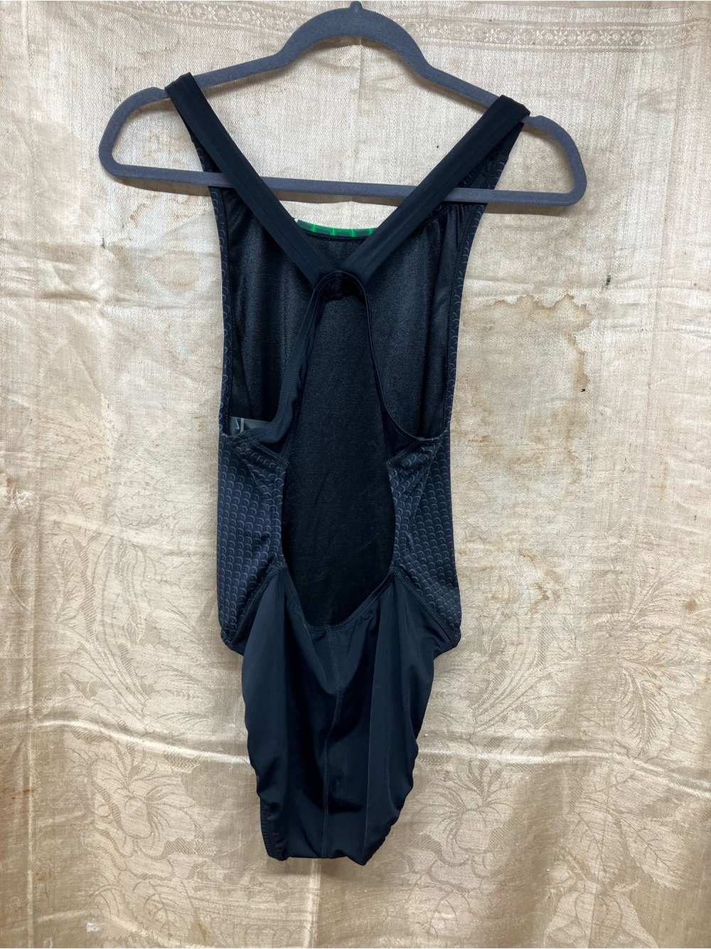 Nike Green and Black Racer Swim Suit - Picture 2 of 6